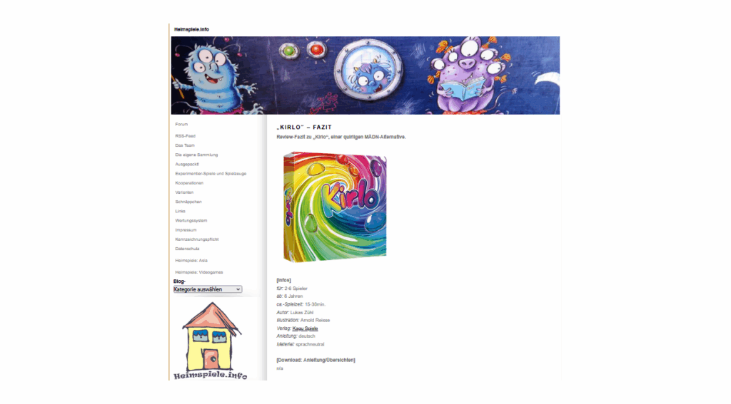 Website von Heimspiele.info